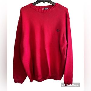 Chaps Red Crew Sweater